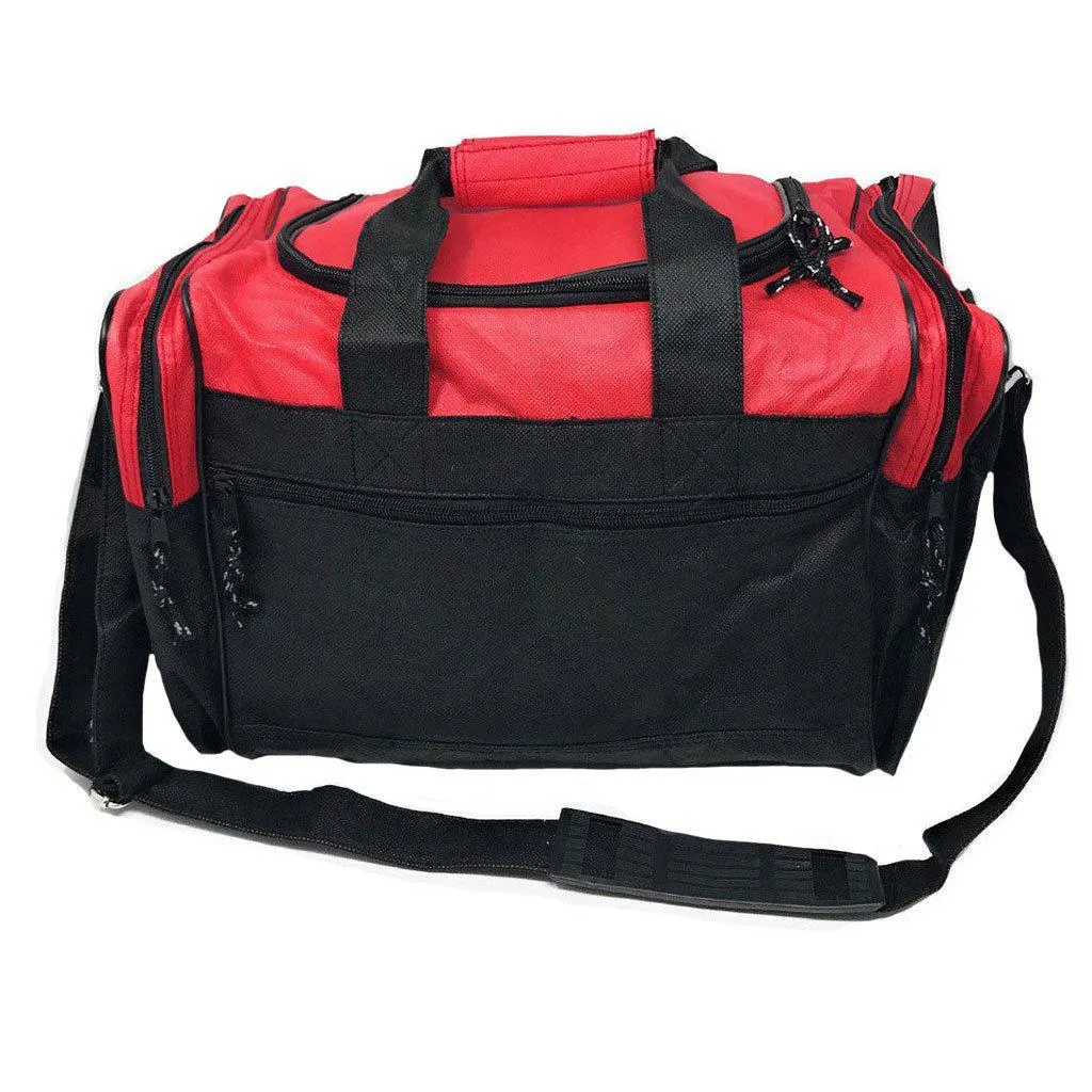 1 Dozen Duffle Bags Travel Size Sports Gym Blank 17 inch Wholesale Bulk Lot