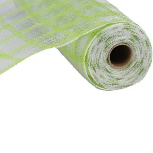 10.5" Fresh Green Faux Jute Check Mesh RY8306F2