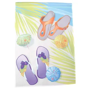 28 in. Beach Sandals House Flag - Summer Living