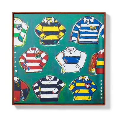 30"x30" Tiny Rugby Shirt Wall Canvas - Rowing Blazers