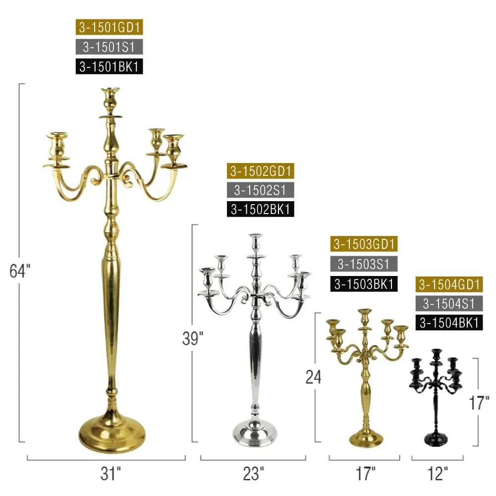 5 Arm Candelabra Candle Holder