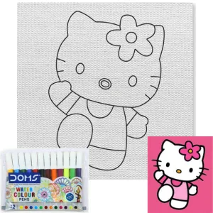 6x6" Printed Canvas Board DIY - Cute Cat