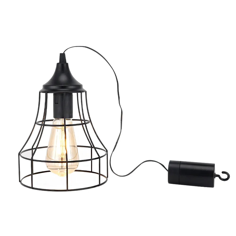 9.5"H Battery Powered Lamp Pendant Lamp (Geometry)