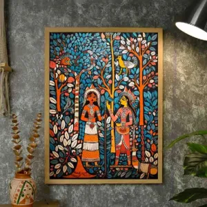 Art Serene Women and Trees Canvas Wall Painting