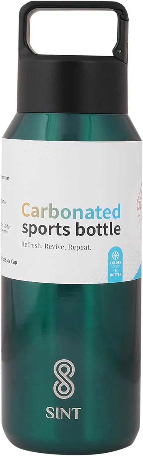 Carbonated Sports Bottle- Leak Proof 20 oz| 600 ML Green