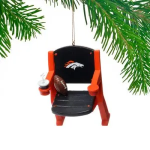 Denver Broncos Team Sports Navy & Orange Stadium Chair Christmas Tree Ornament