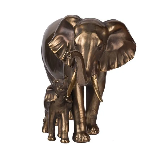 Elephant Mother & Calf Statue