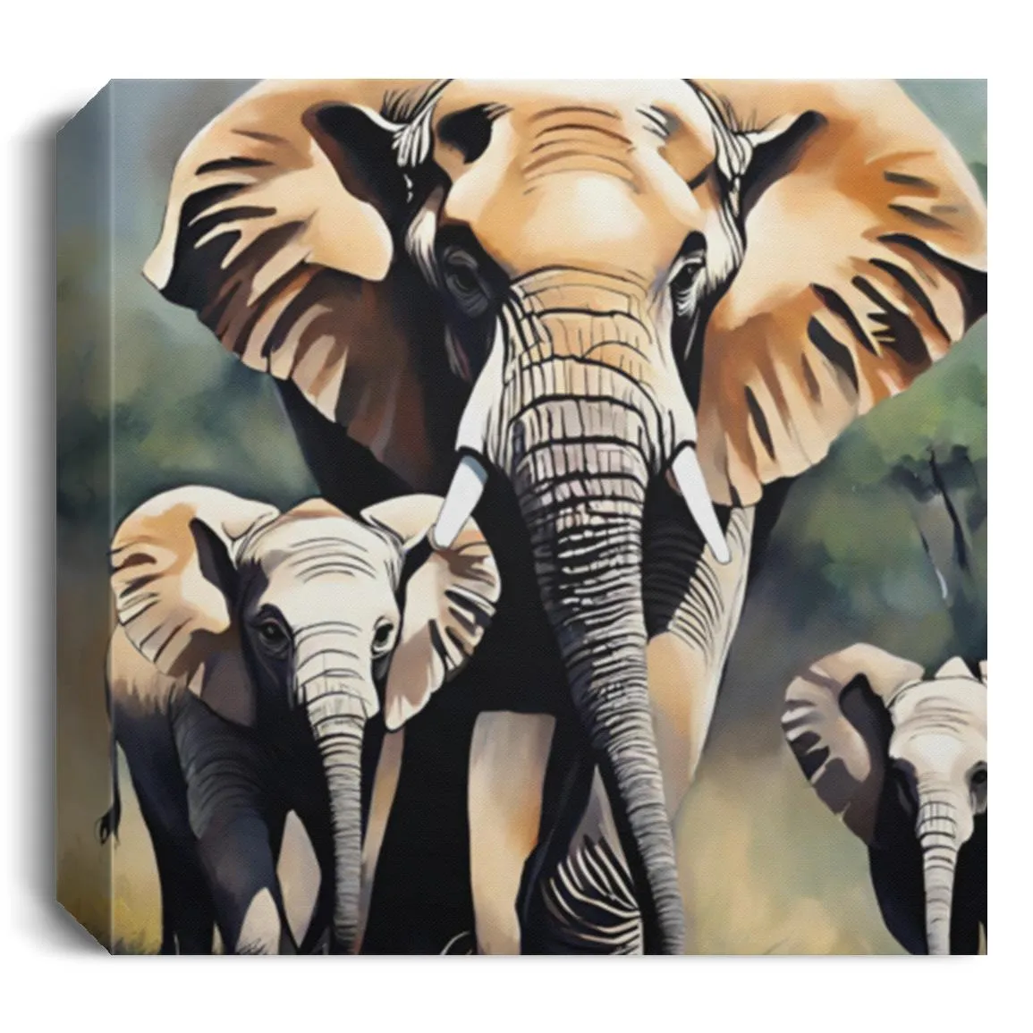 Elephants | Wall Canvas Art