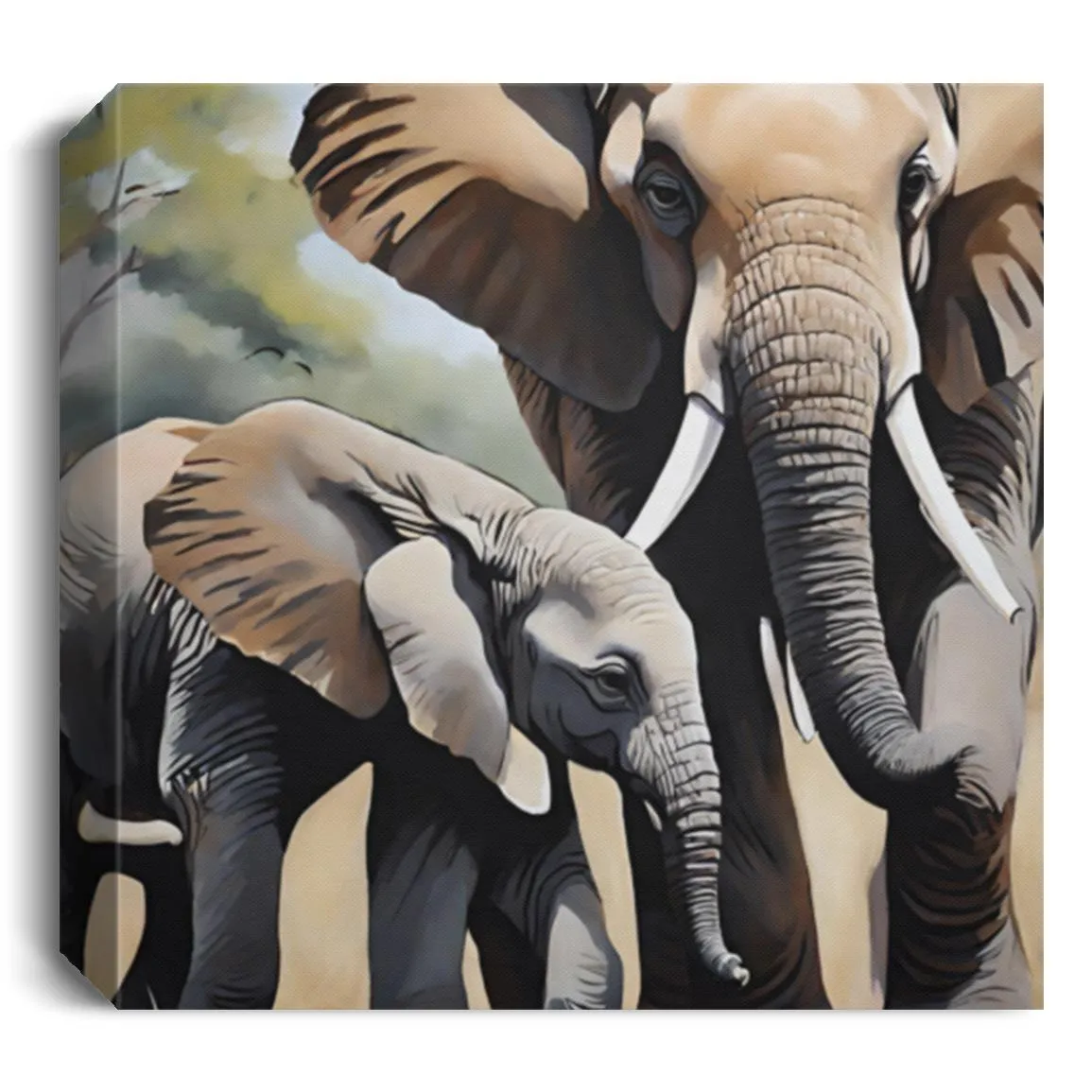 Elephants | Wall Canvas Art