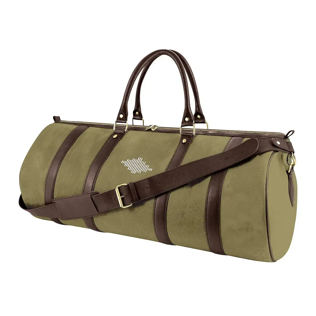 Equipo Bag - Brown Leather & Forest Canvas by Pampeano