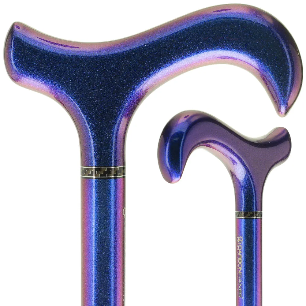 Exclusive Color-Changing Metallic Blue Cane: Carbon Fiber