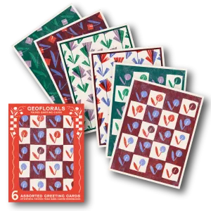 Geoflorals Assorted Cards Letterpress Set