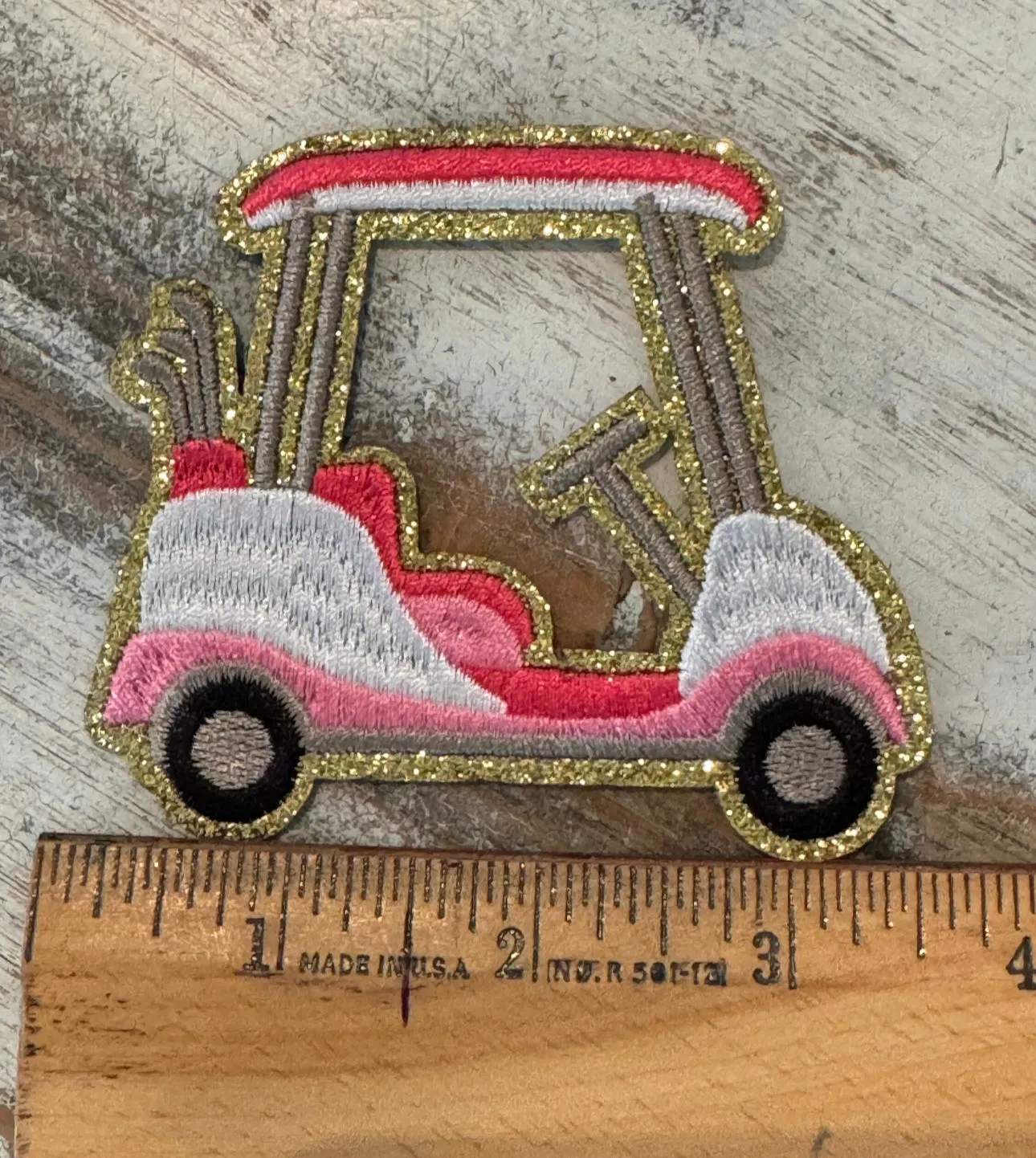 Golf Cart Iron On Patches