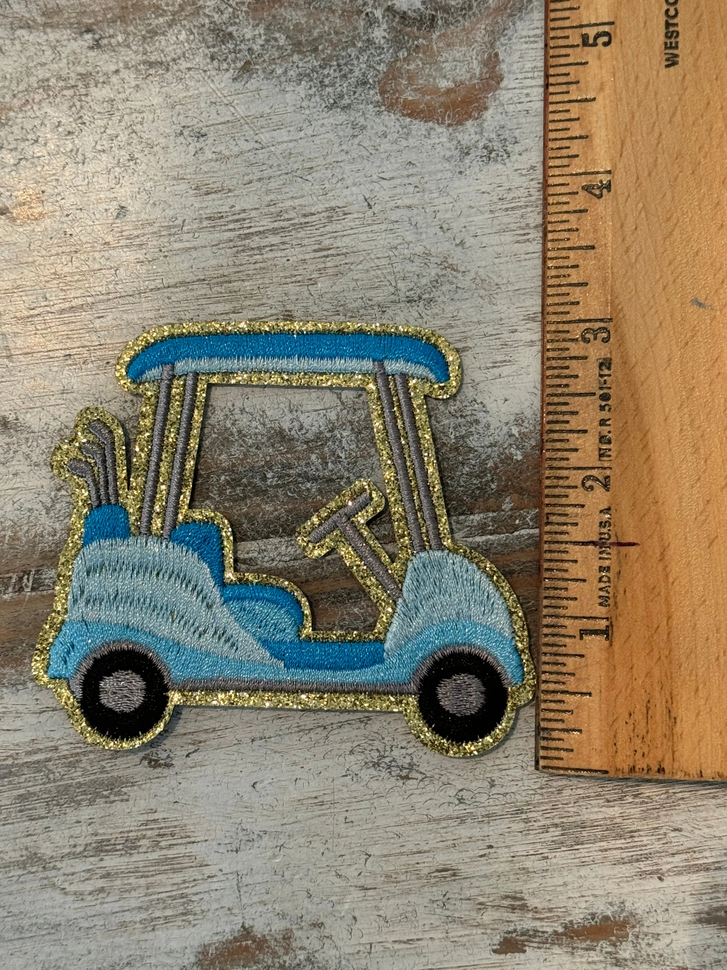 Golf Cart Iron On Patches