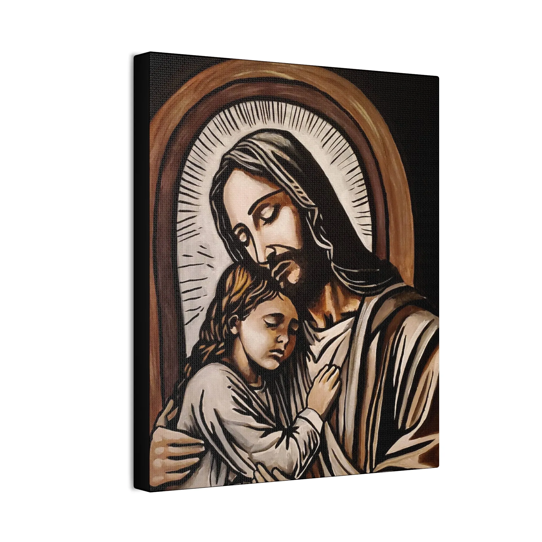 Hugs from Jesus Canvas Stretched, 0.75"