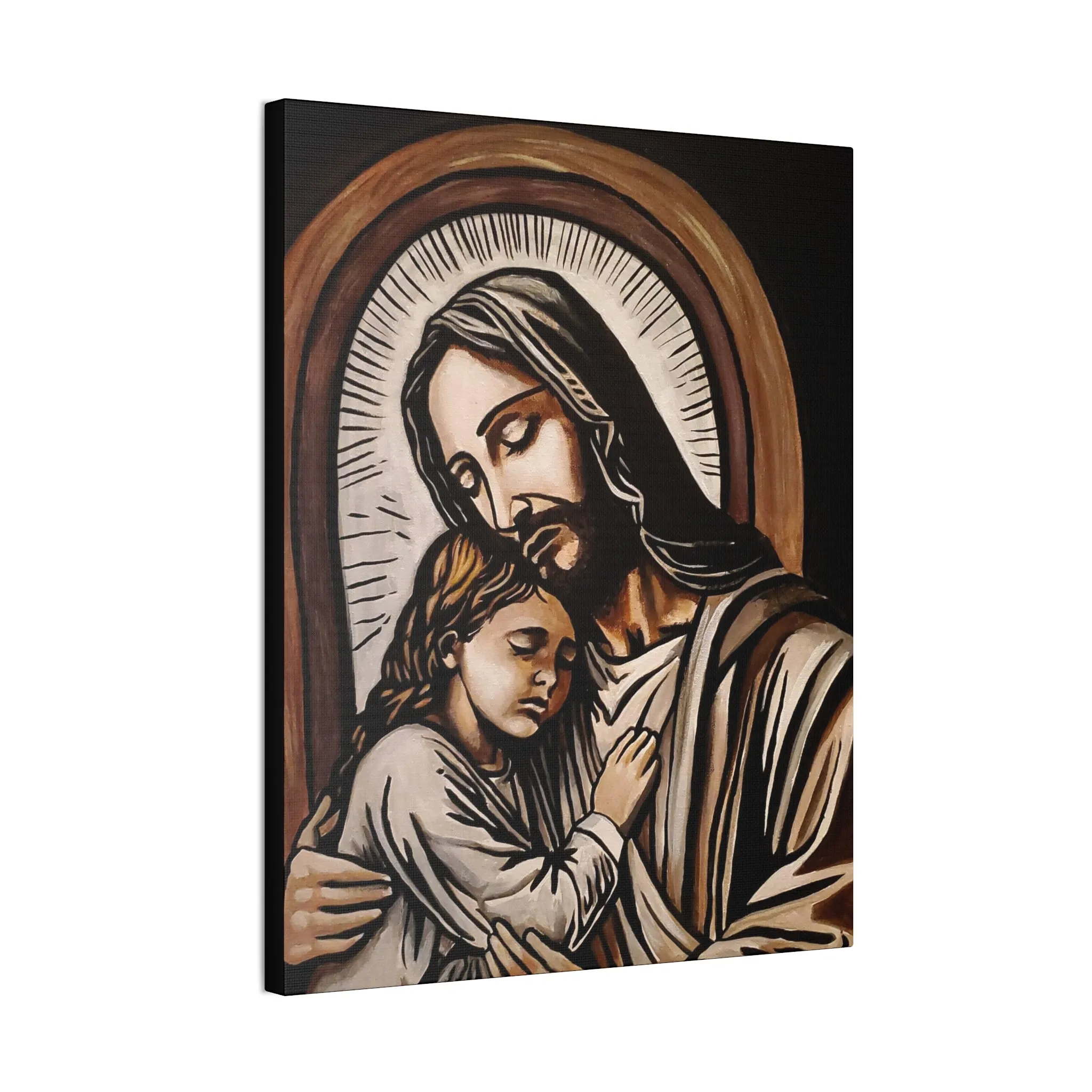 Hugs from Jesus Canvas Stretched, 0.75"