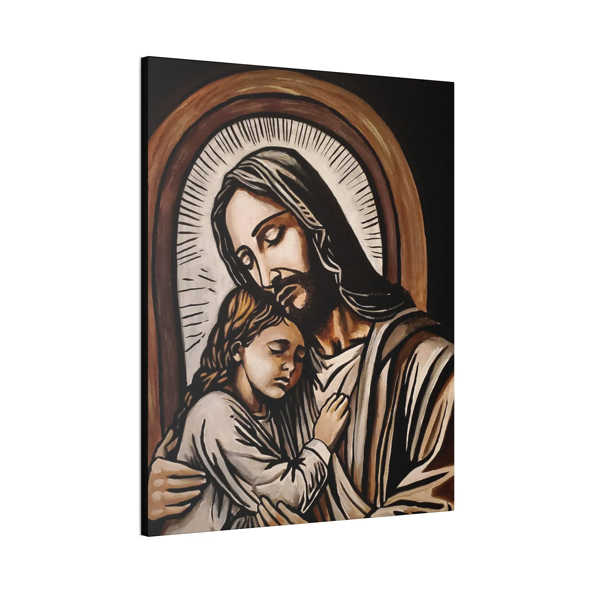 Hugs from Jesus Canvas Stretched, 0.75"