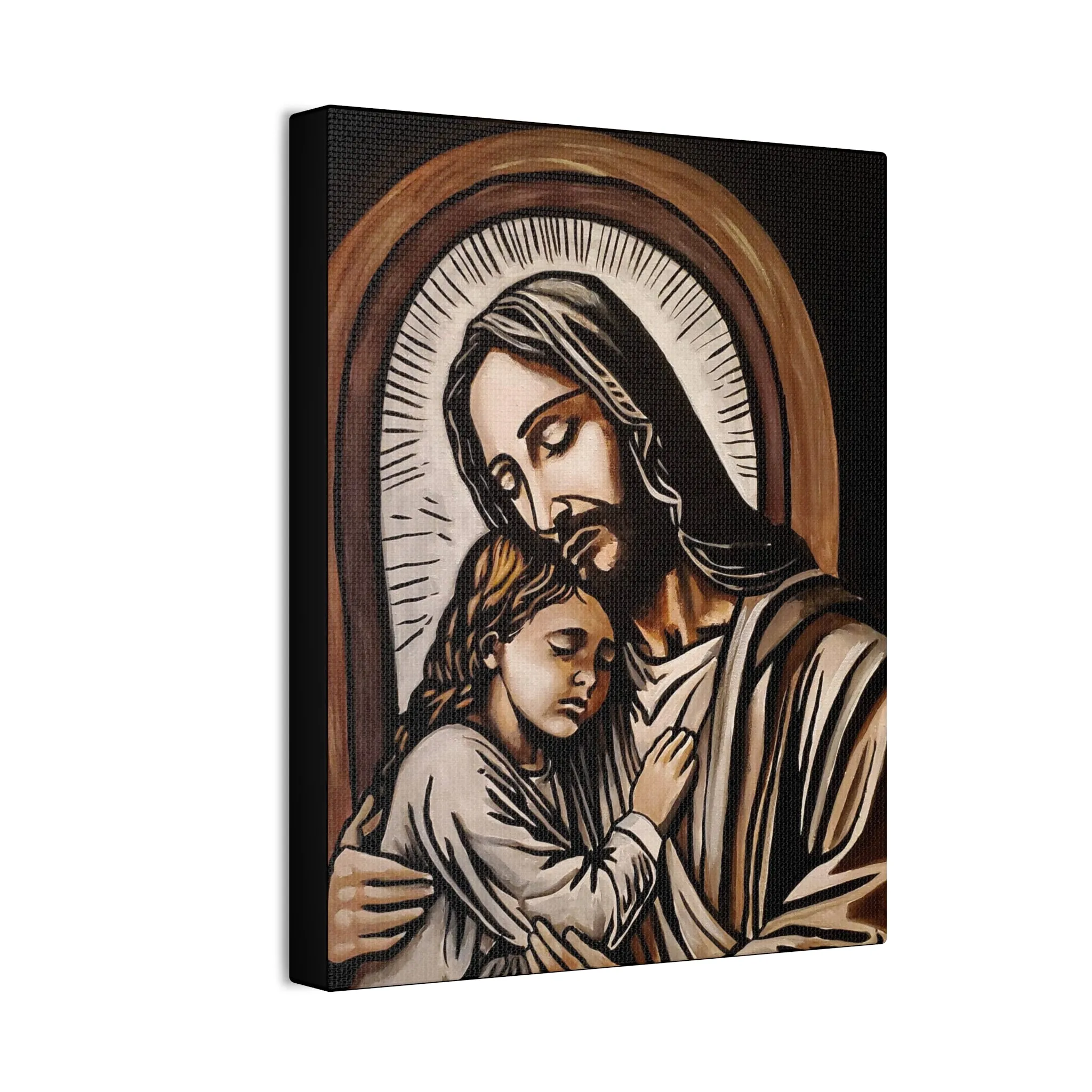 Hugs from Jesus Canvas Stretched, 0.75"