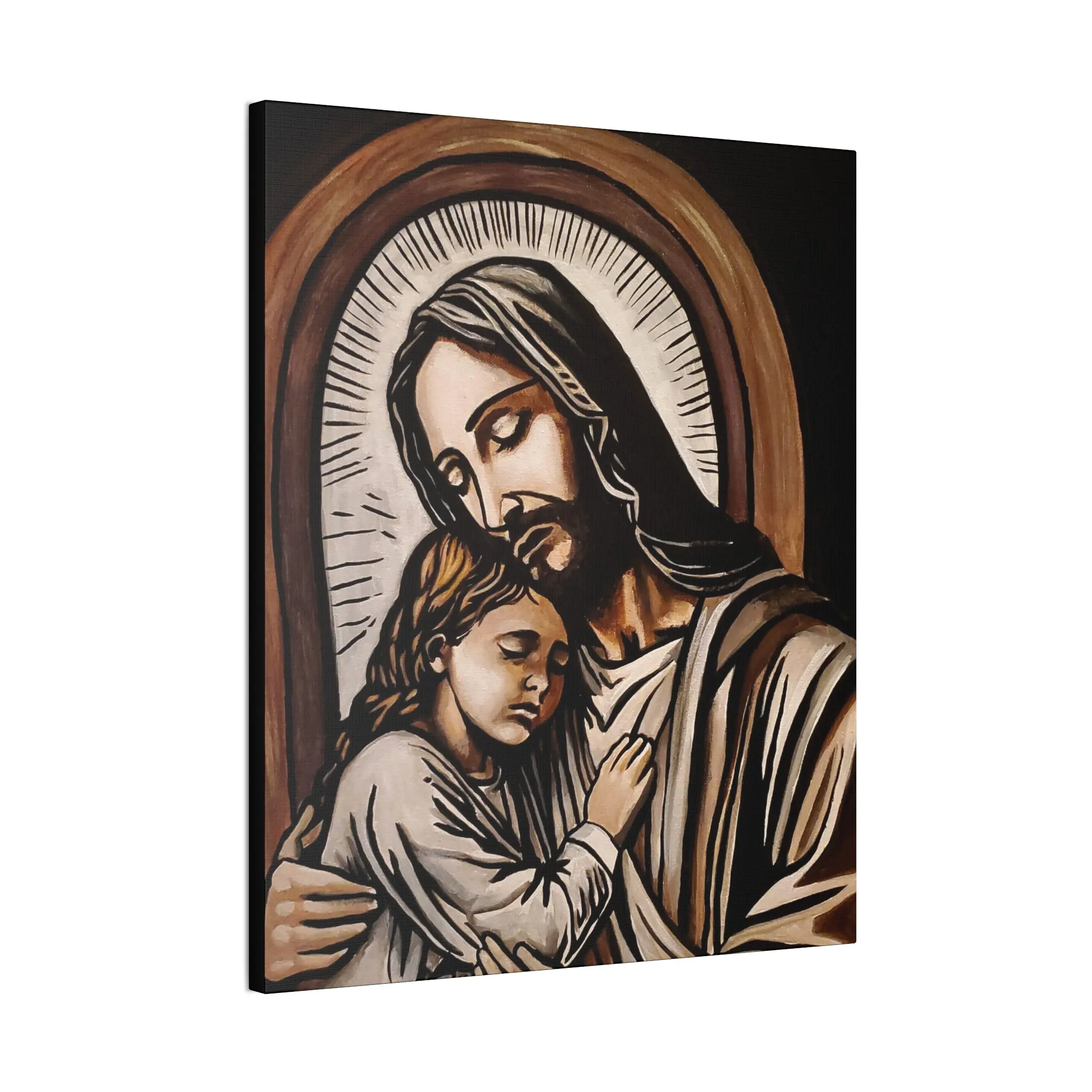 Hugs from Jesus Canvas Stretched, 0.75"