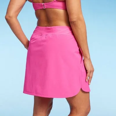 Lands' End Women's UPF 50 Swim Skort - Pink M