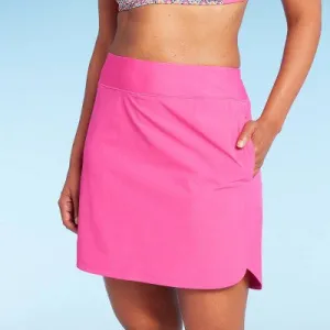 Lands' End Women's UPF 50 Swim Skort - Pink M