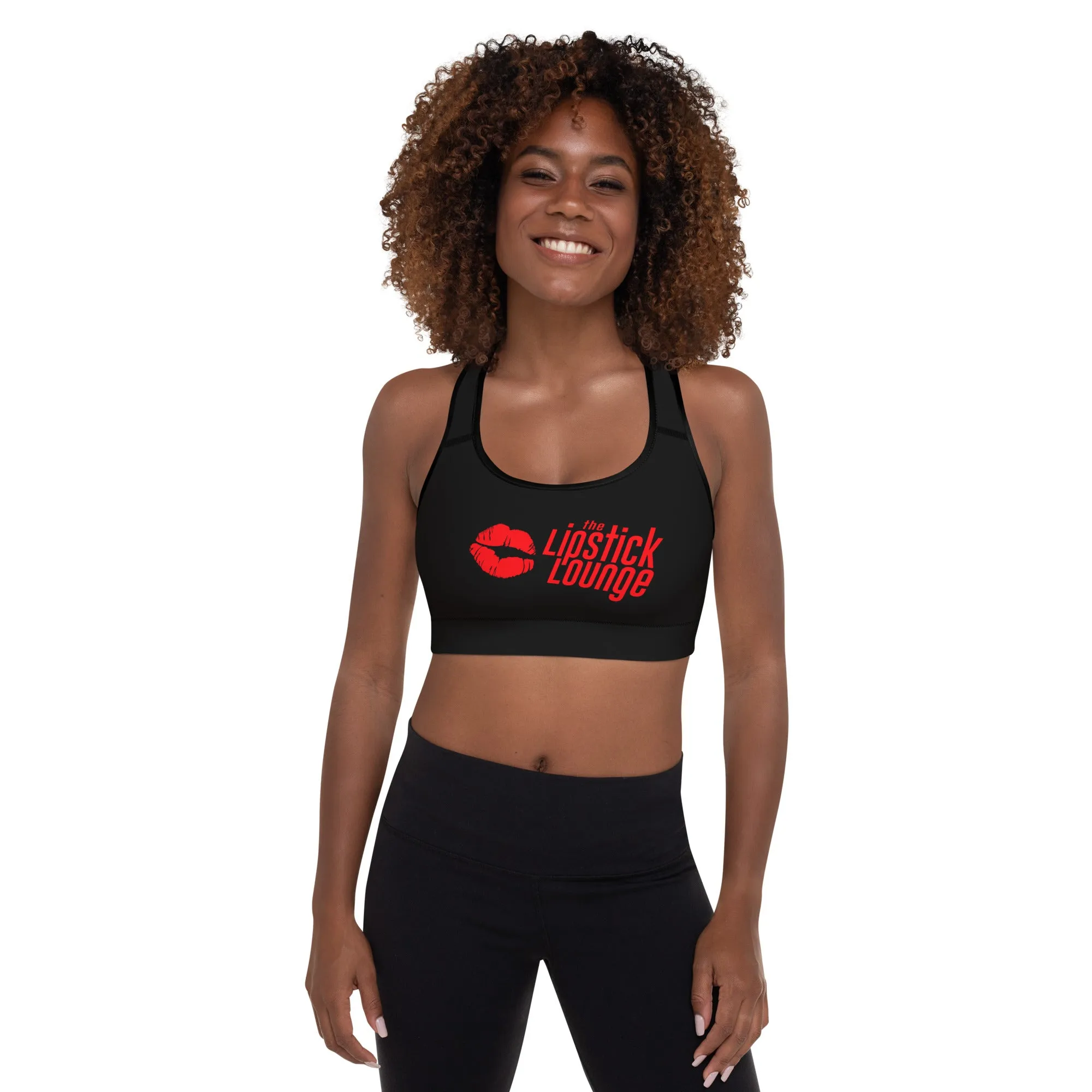 Lipstick Lounge Red Logo Sports Bra