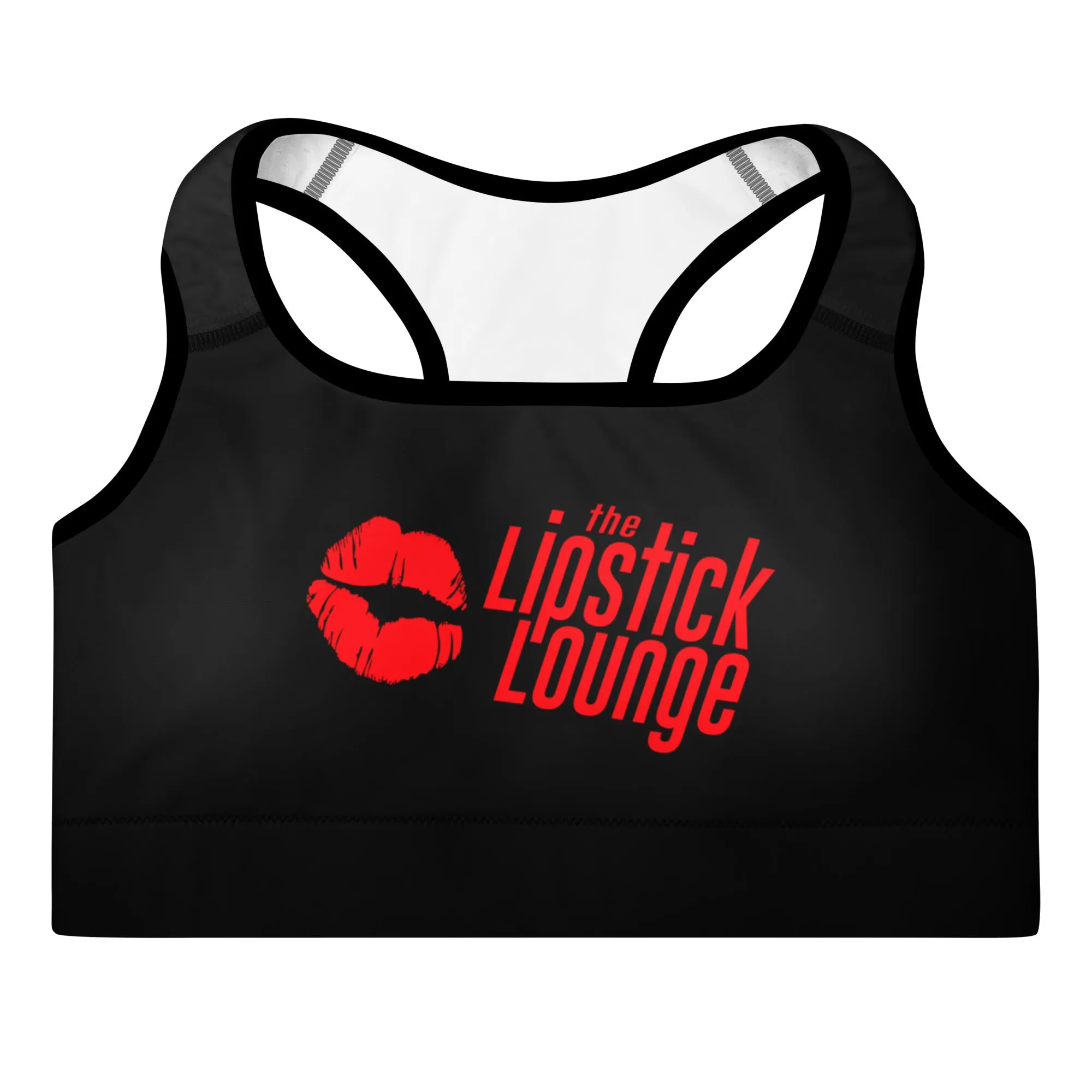 Lipstick Lounge Red Logo Sports Bra