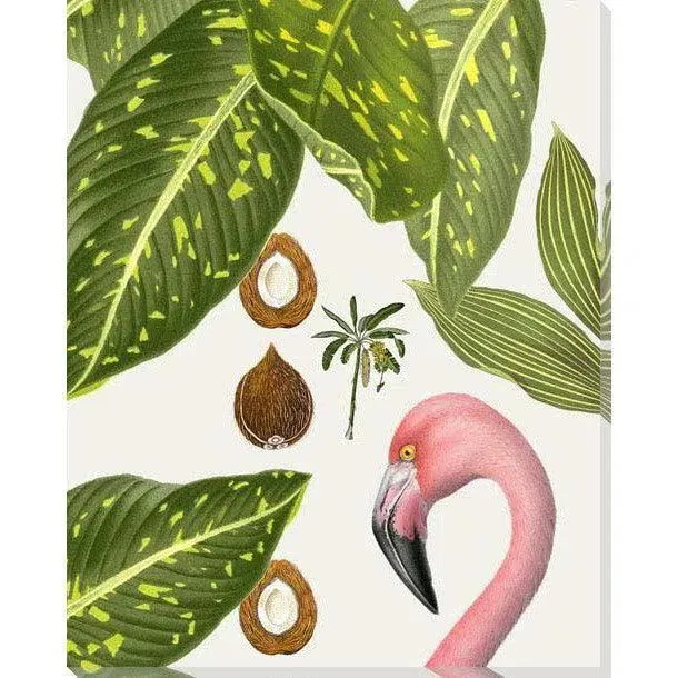 Love Flamingo Tropical Canvas Wall Art for Indoor and Outdoor Spaces