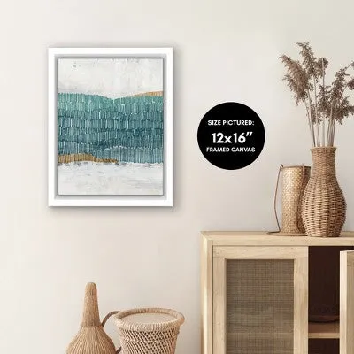 New - Americanflat - 8x12 Floating Canvas White - Ocean Park II by PI Creative Art