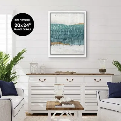 New - Americanflat - 8x12 Floating Canvas White - Ocean Park II by PI Creative Art