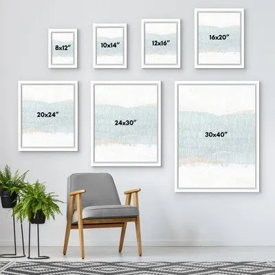 New - Americanflat - 8x12 Floating Canvas White - Ocean Park II by PI Creative Art