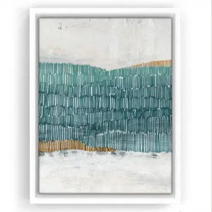 New - Americanflat - 8x12 Floating Canvas White - Ocean Park II by PI Creative Art