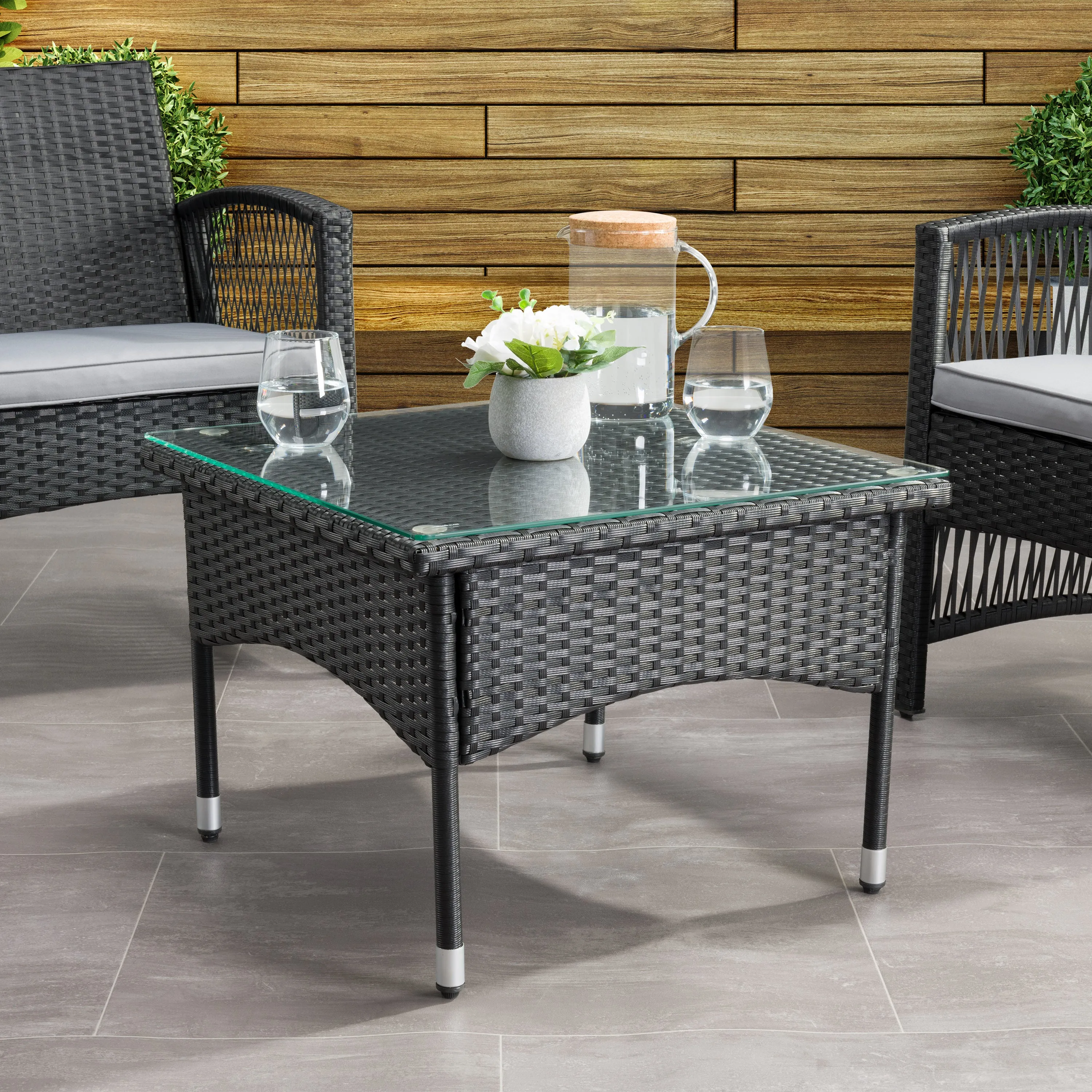 Outdoor Wicker Side Table