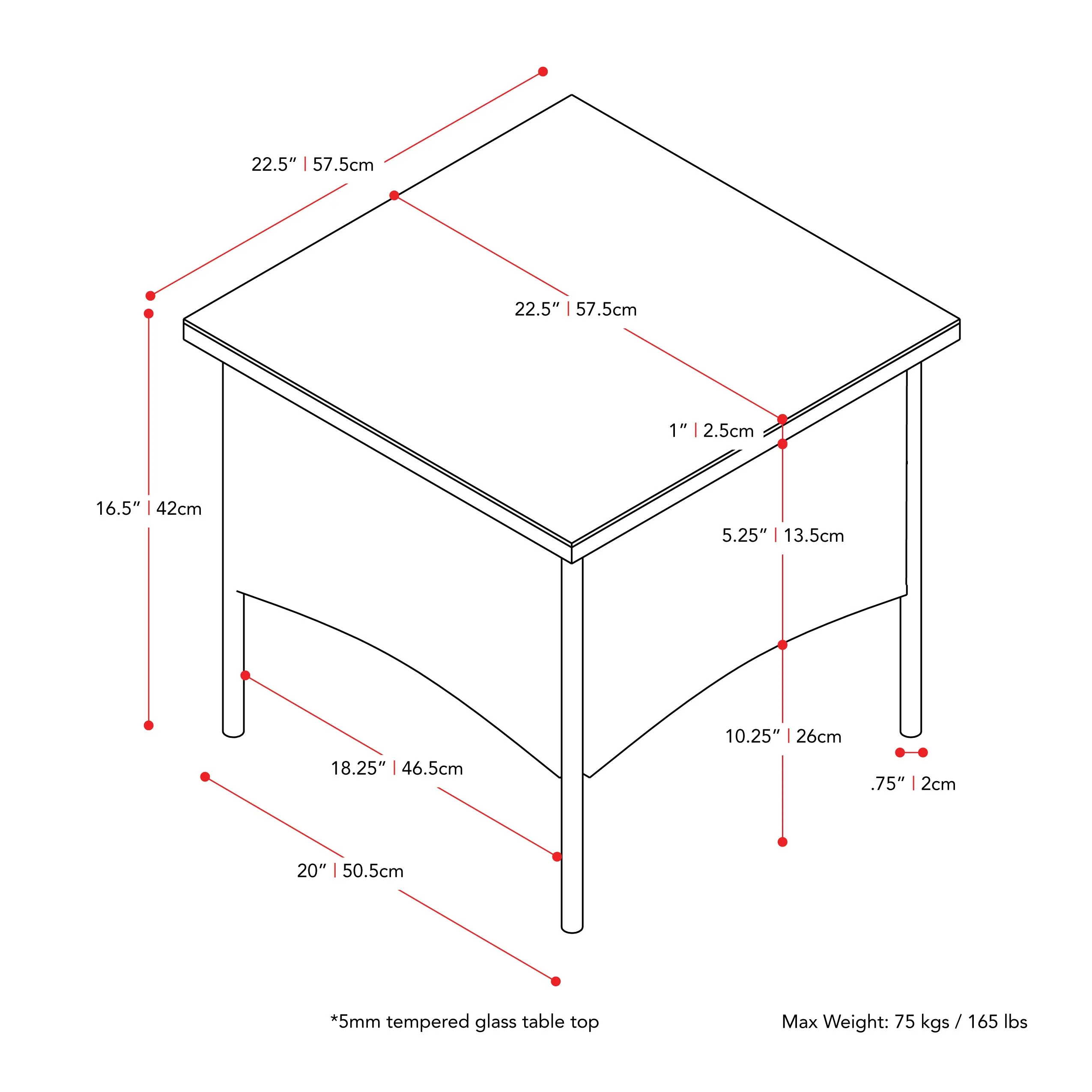 Outdoor Wicker Side Table