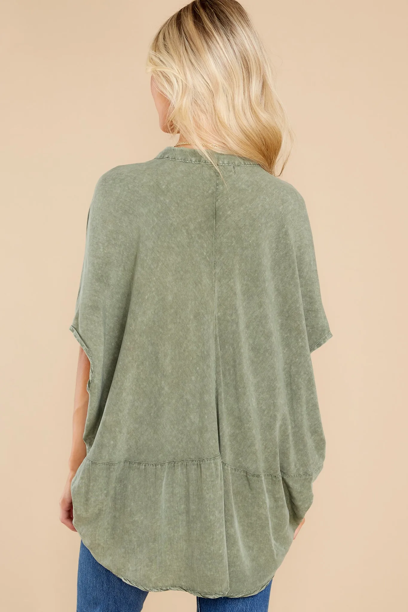 Pure Ambition Olive Green Top