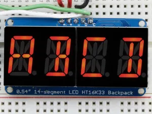 Quad Alphanumeric Display - Red 0.54" Digits w/ I2C Backpack