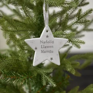 "Nadolig Llawen Mamgu" Star Ornament