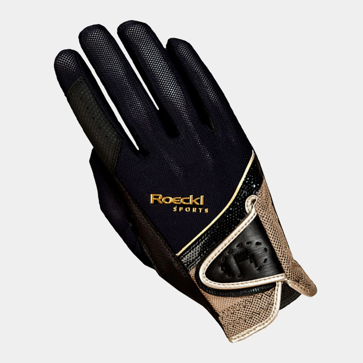 Roeckl Sports Madrid Riding Gloves - Navy/Black/Gold