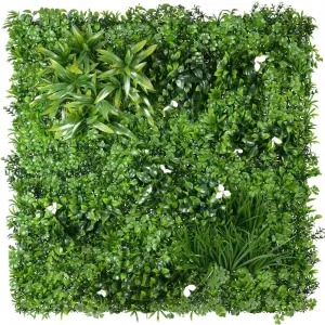 Sample - White Lily Artificial Vertical Garden Panel (25cm x 25cm)