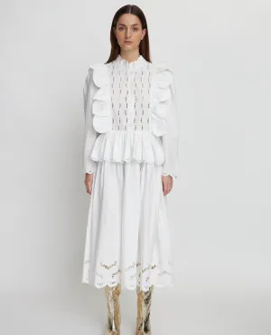 Stella Nova Embroidered Cotton Shirt Dress