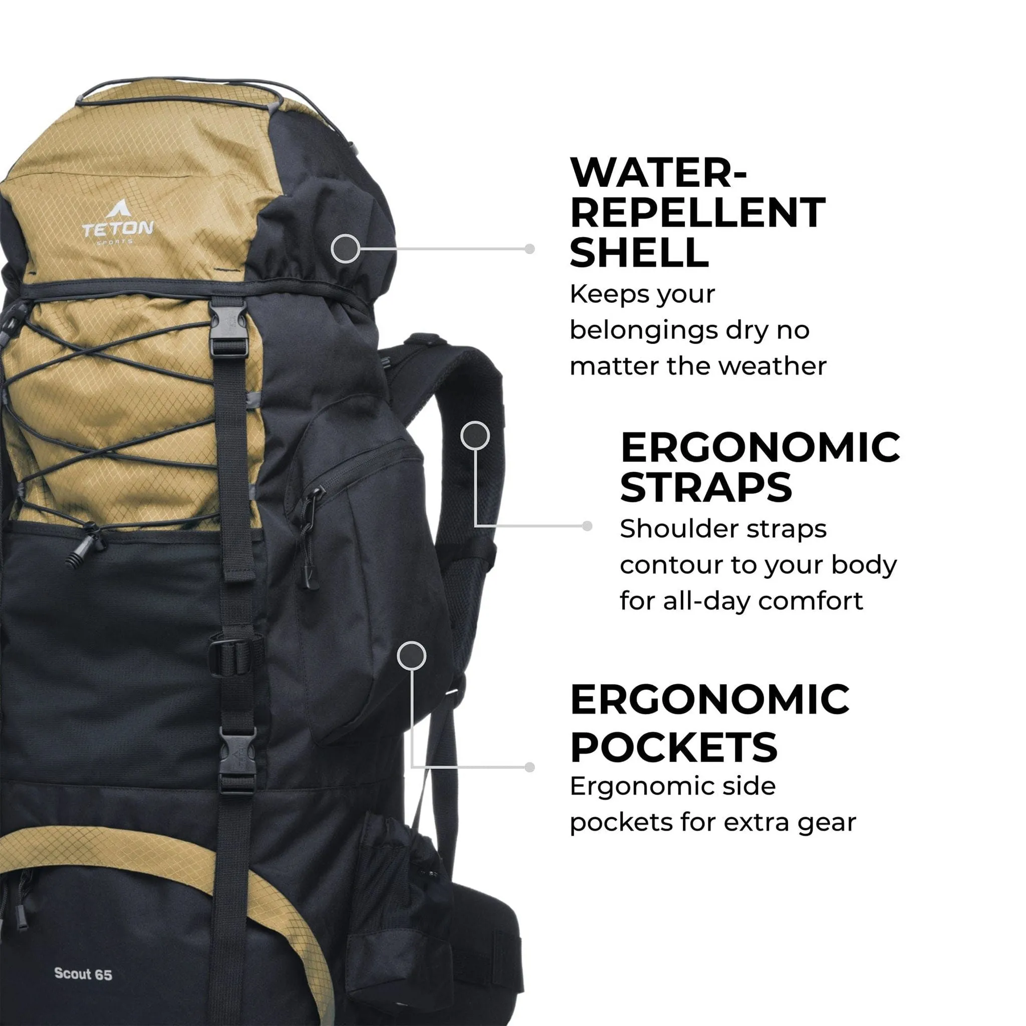 Teton Sports Scout 65l Backpack in Buck Brown