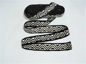 Threadwork Fabric Trim - Black & White 40mm