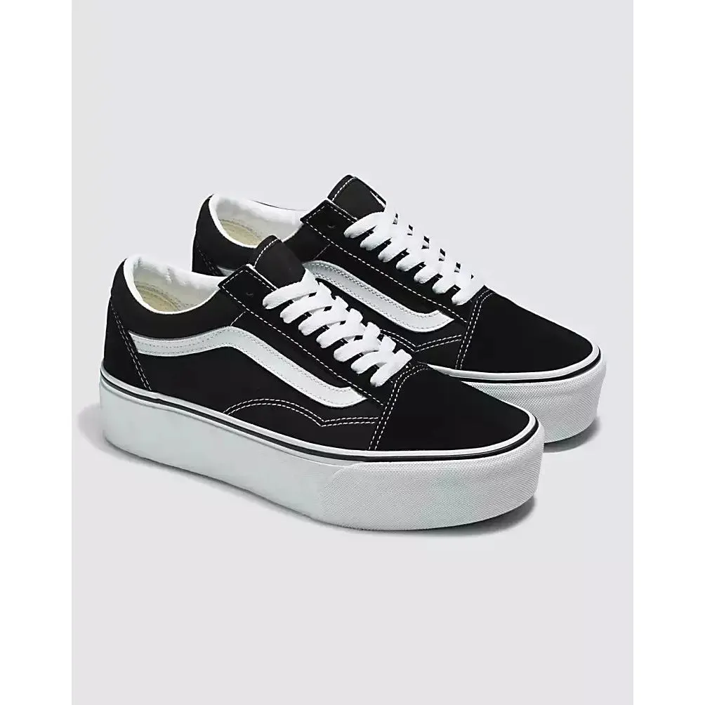 Vans Unisex Old Skool Stackform Shoes - Black / White