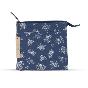 Wash Bag Tall - English Rose - Navy