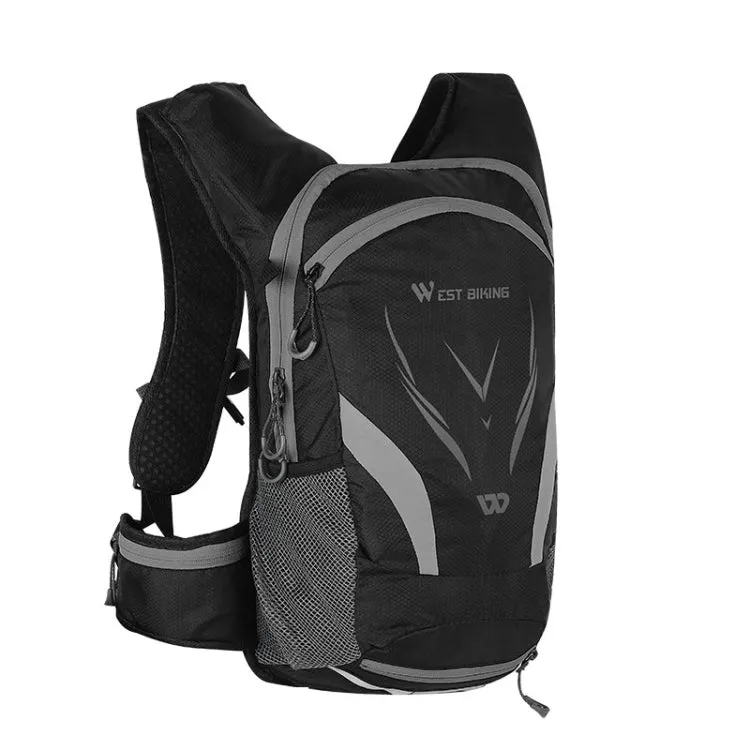 WEST BIKING YP0707271 Riding Luminous Backpack Outdoor Casual Travel Shoulder Bag, Size: 16L(Black Gray)