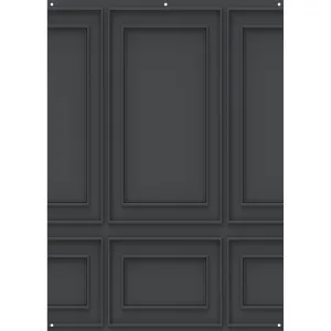 X-Drop Canvas Backdrop - Dark Wall Molding (5' x 7')